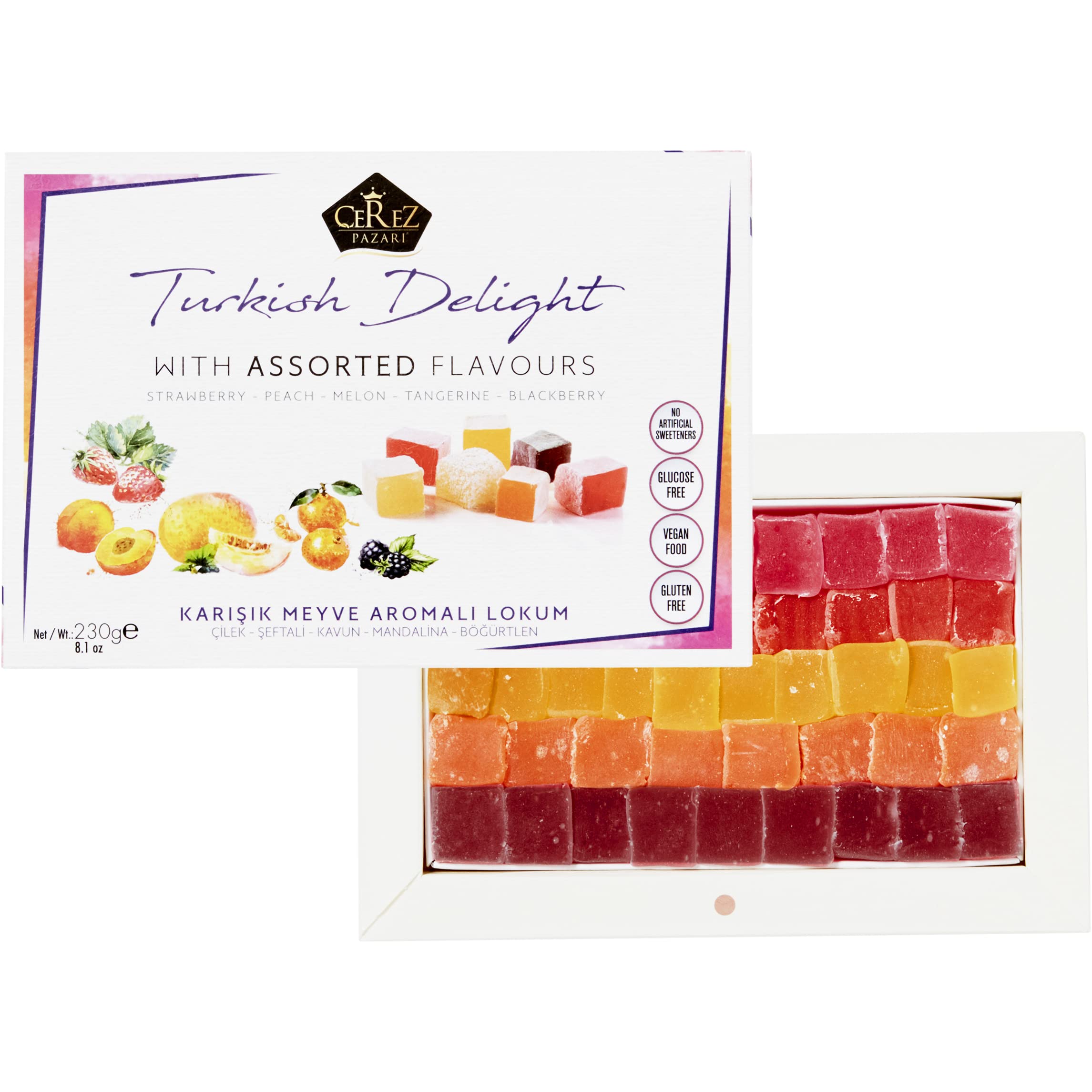 Çerez Pazarı gluten-free dairy-free lokum ensures a light, dairy-free treat.