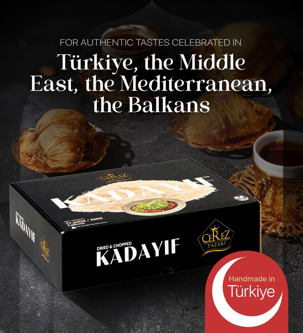 Çerez Pazarı Kataifi ready-to-use dough sheet enables effortless dessert layering.