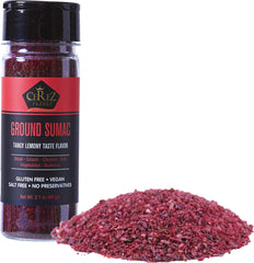 Cerez Pazari sumac powder jar adds tangy citrus notes to dishes.
