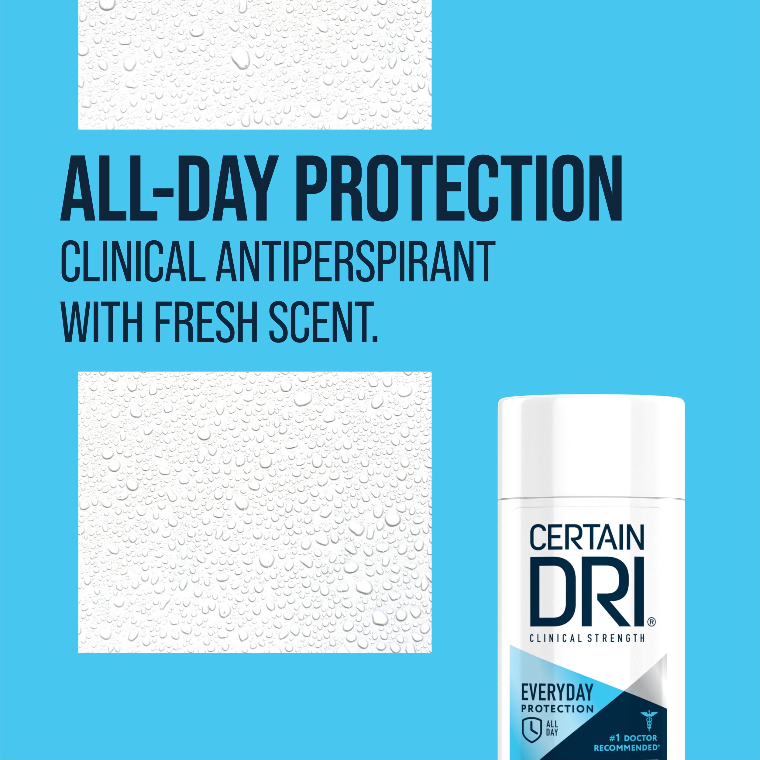 Certain Dri Everyday Strength travel-size for on-the-go dryness and convenience.