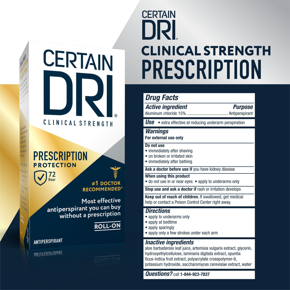 Certain Dri skin-friendly solution designed for comfortable wear.