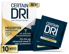 Certain Dri wipes demonstrate clinical-strength application for long-lasting dryness and odor protection.