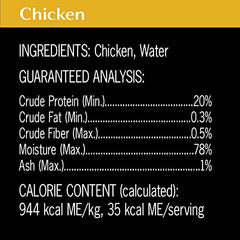 Cesar Simply Crafted toppers chicken tub opening shows easy, mess-free serving for kibble toppers.