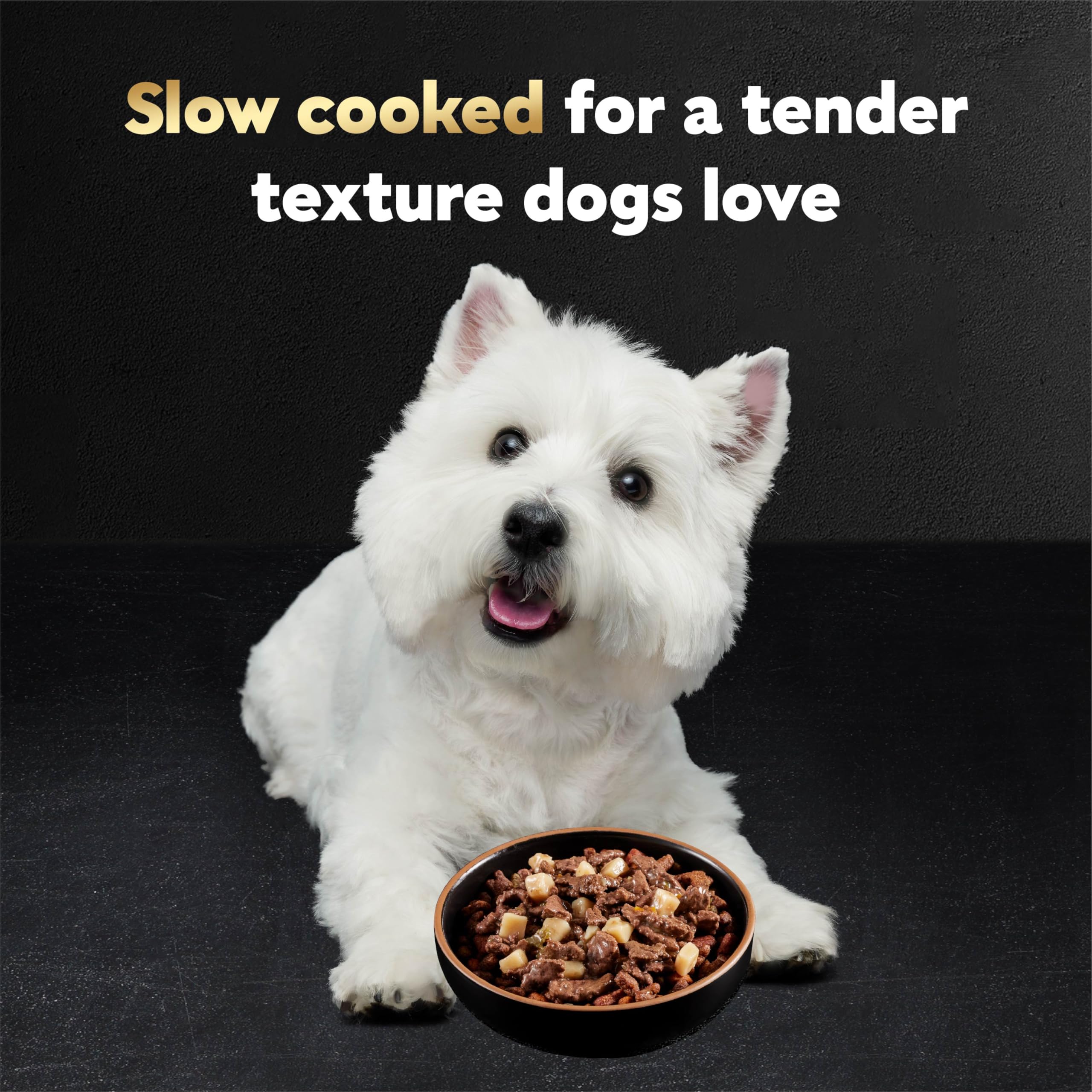 Cesar wet dog food USA-made emphasizes quality ingredients from around the world.