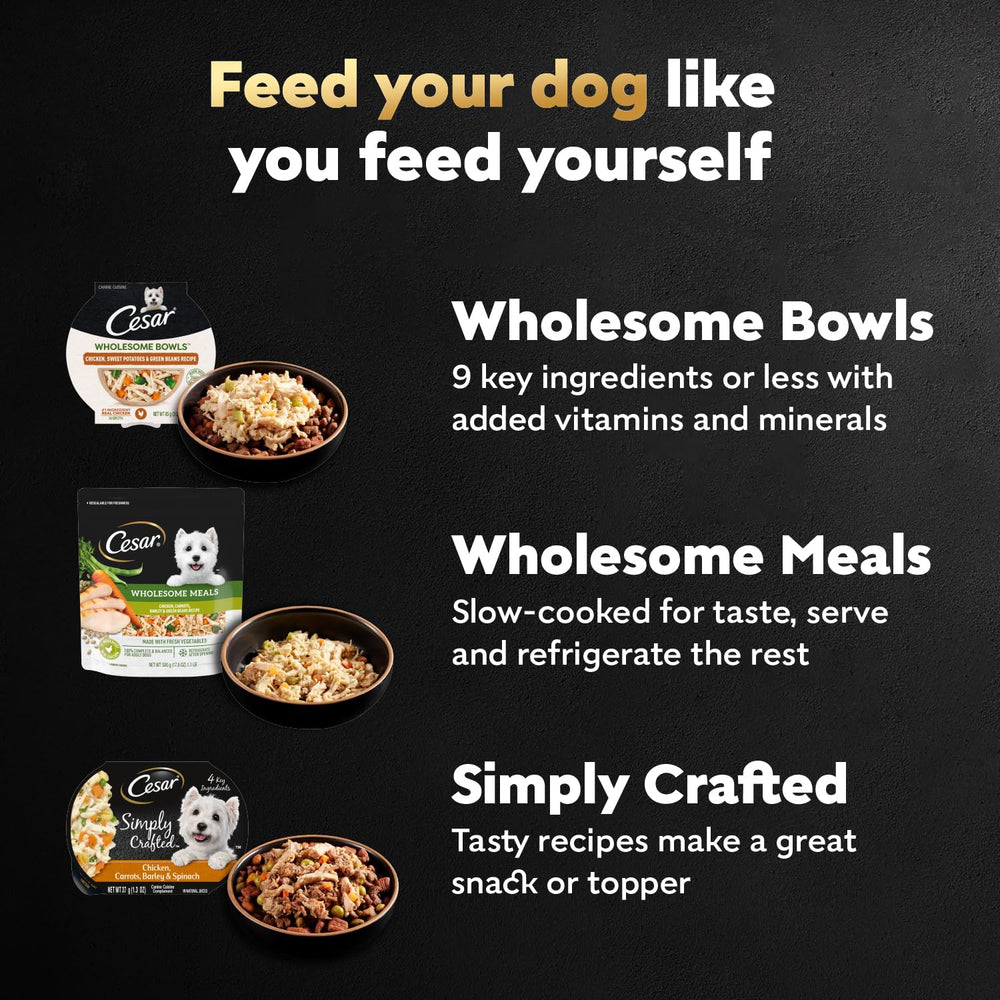 Cesar Wholesome Bowls nine-key-ingredients highlight the balanced recipe