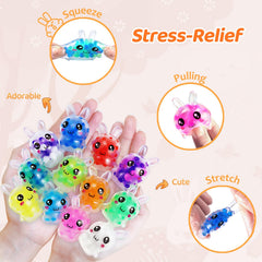 CESOF mini bunny stress ball, 2 inches, ideal desk fidget and focus aid.