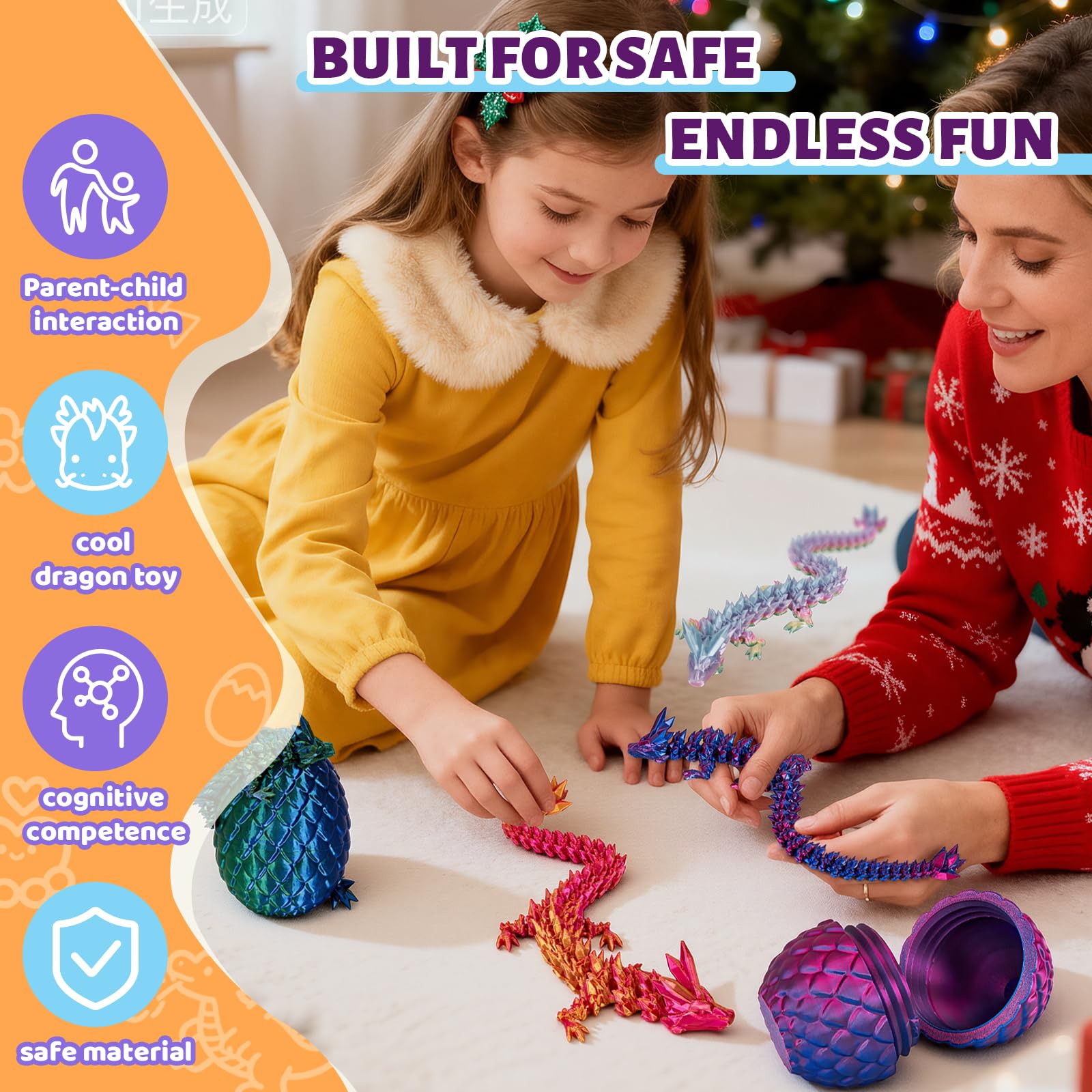Cessfle eco-friendly PLA dragon safe for little hands.