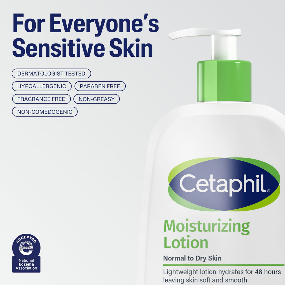 Cetaphil 48-hour hydration concept visual.