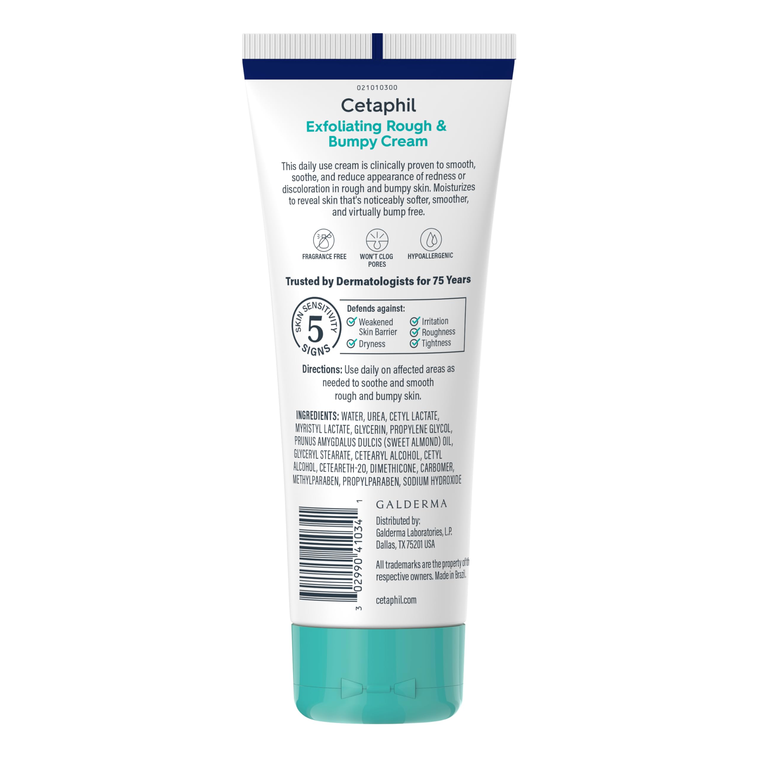 8 oz Cetaphil tube on bathroom shelf, ideal for a daily skincare routine.