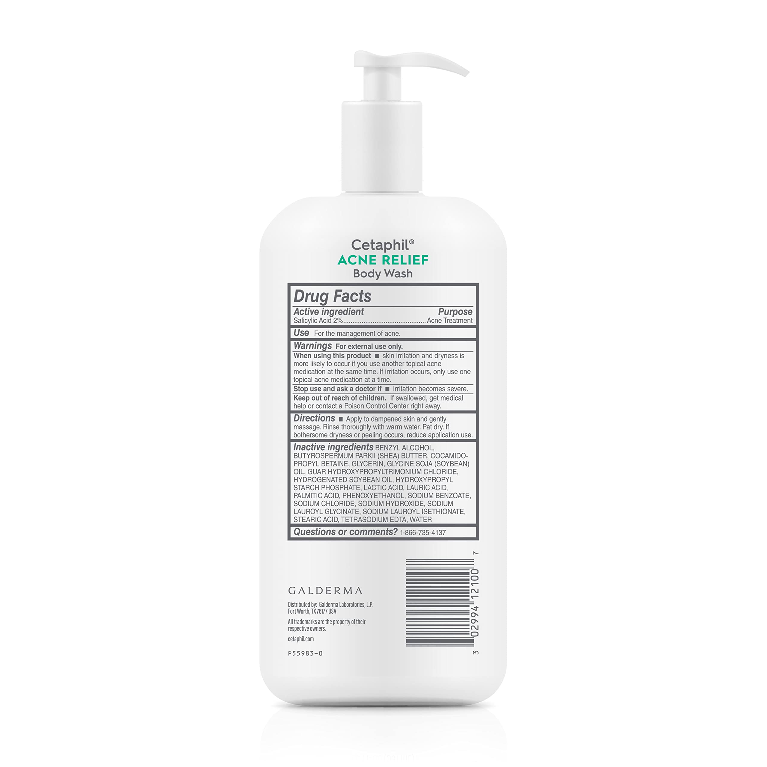 Sulfate- and parabens-free Cetaphil label close-up.