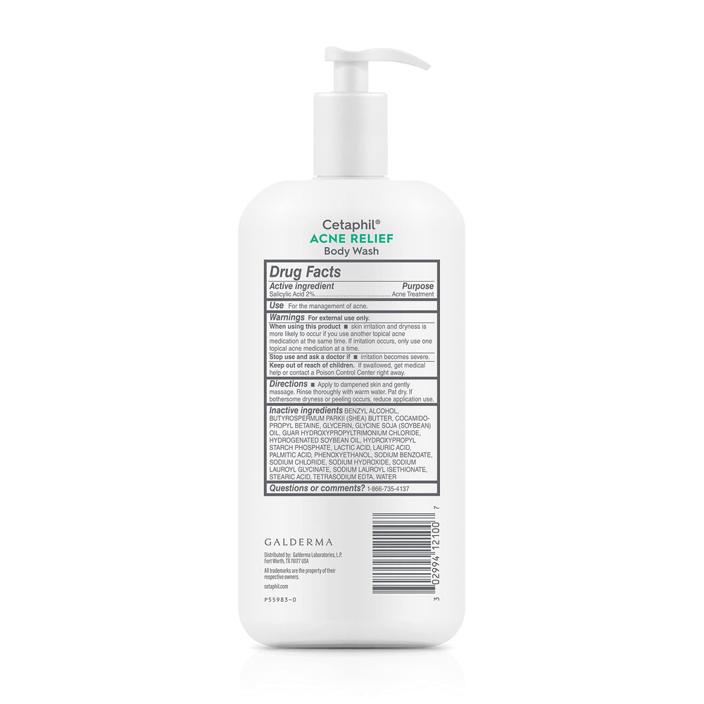 Sulfate- and parabens-free Cetaphil label close-up.