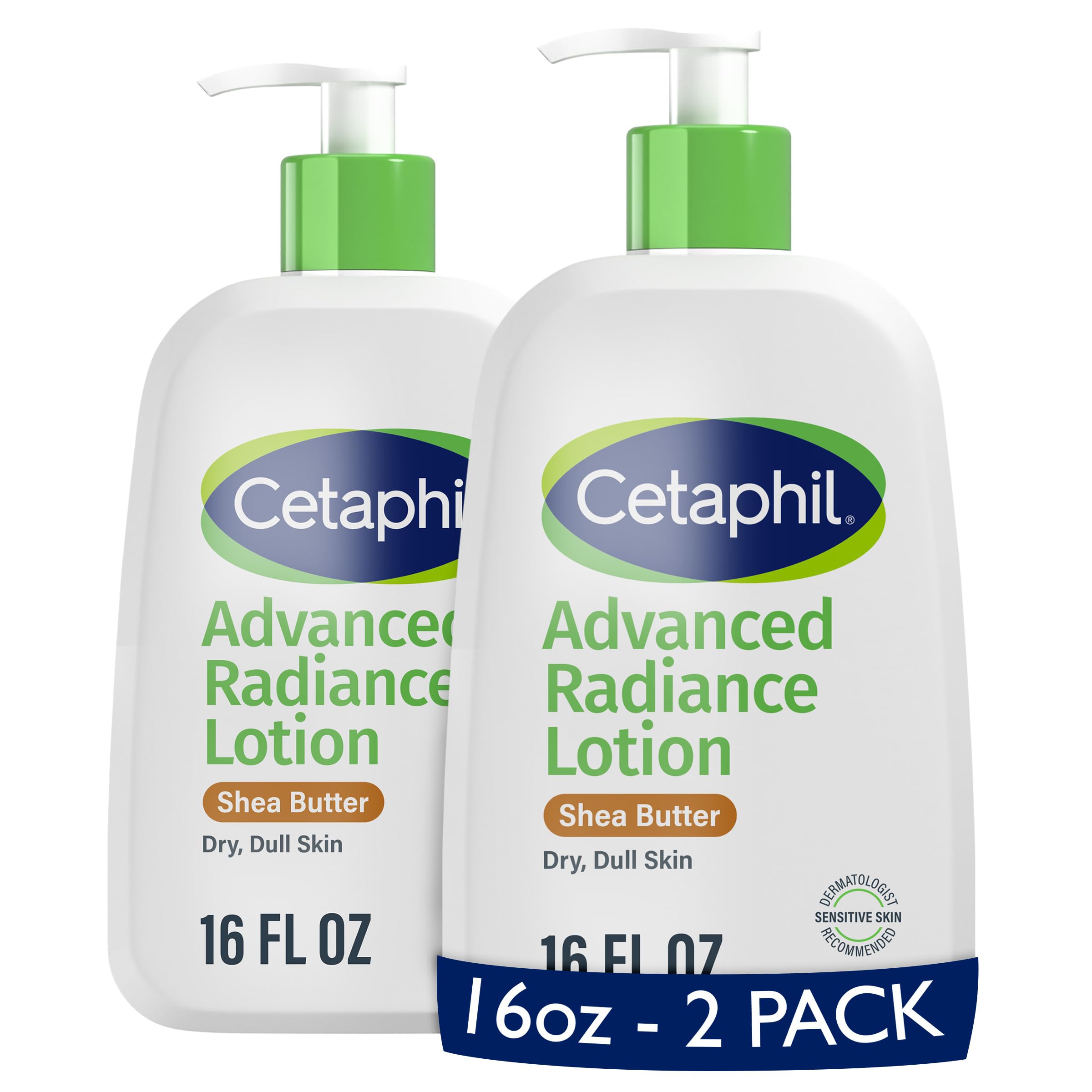 Cetaphil Advanced Radiance Lotion bottle showing rich hydration for dry skin