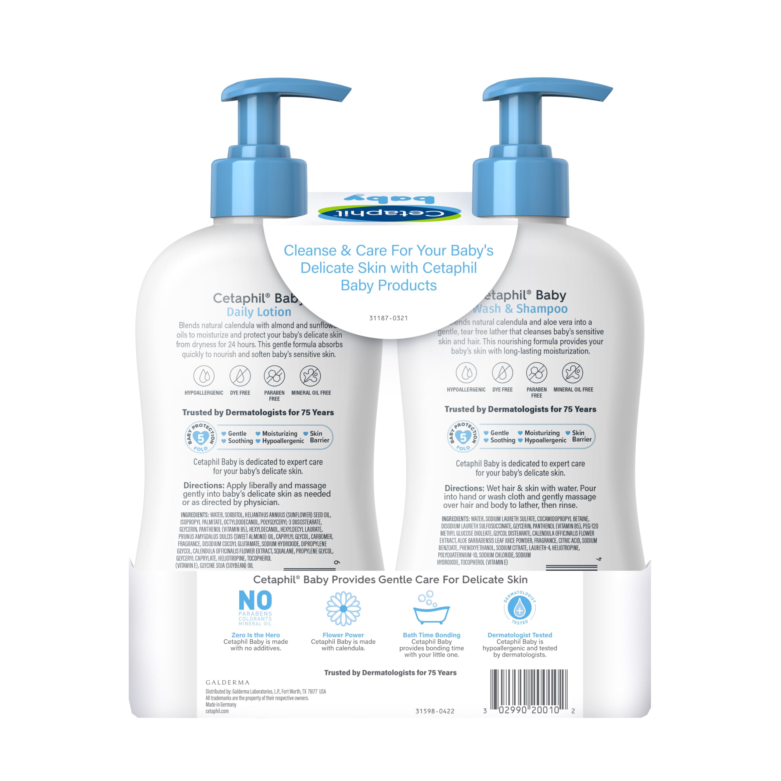 Cetaphil Baby 2-pack packaging is gift-ready for families.