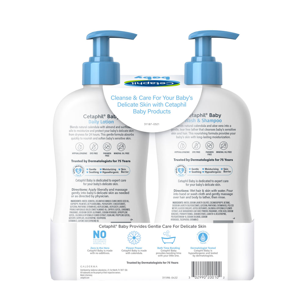 Cetaphil Baby 2-pack packaging is gift-ready for families.