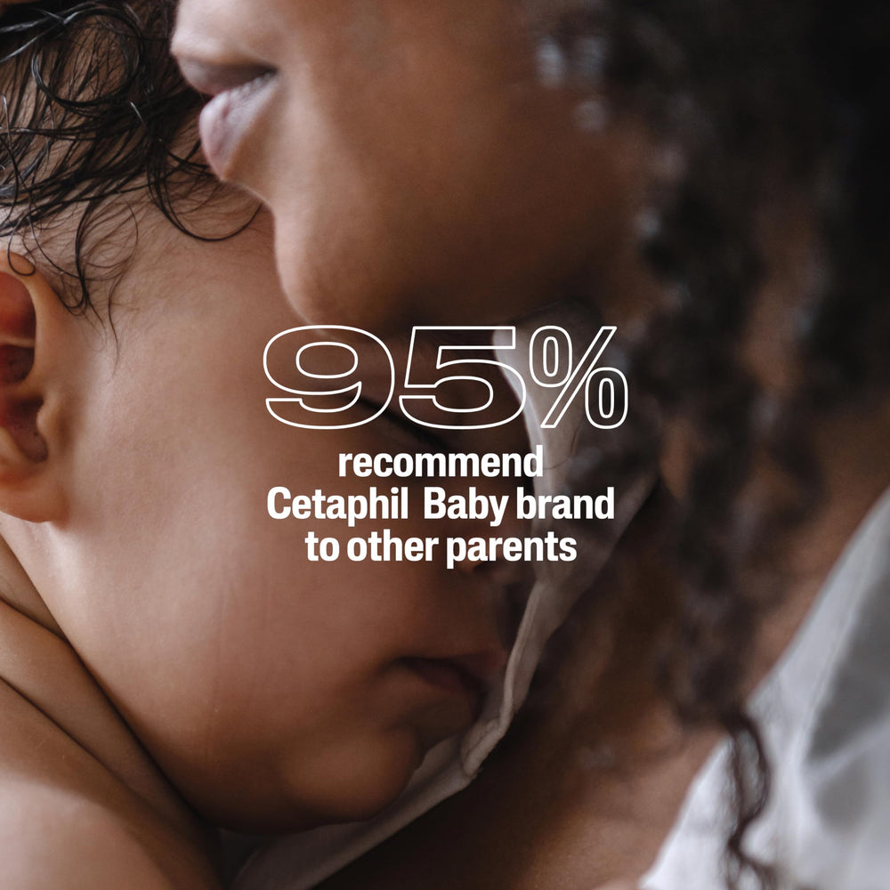 Cetaphil Baby Wash & Shampoo supports an easy bath-time routine.