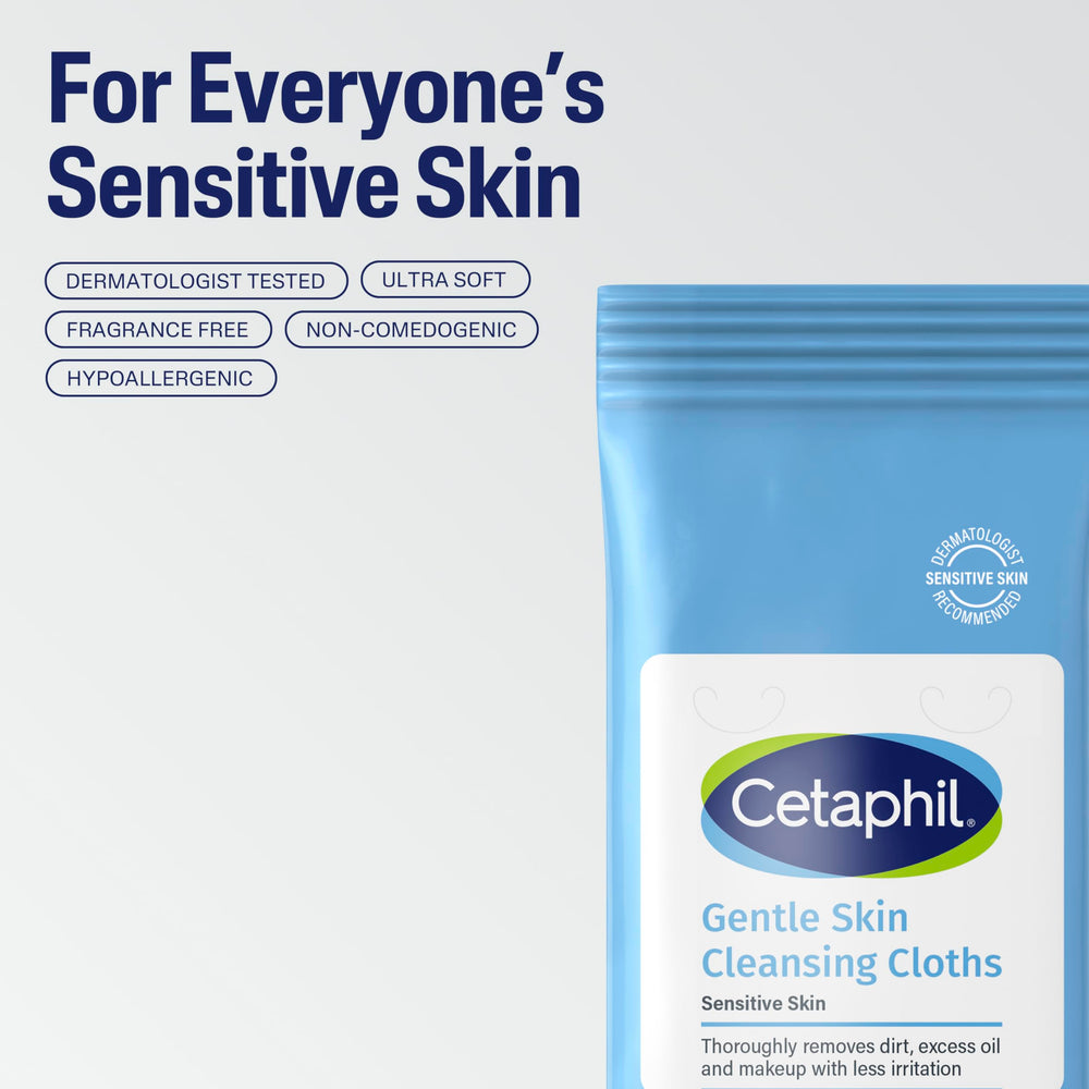 Cetaphil cleansing cloths are non-irritating and fragrance-free for sensitive skin.