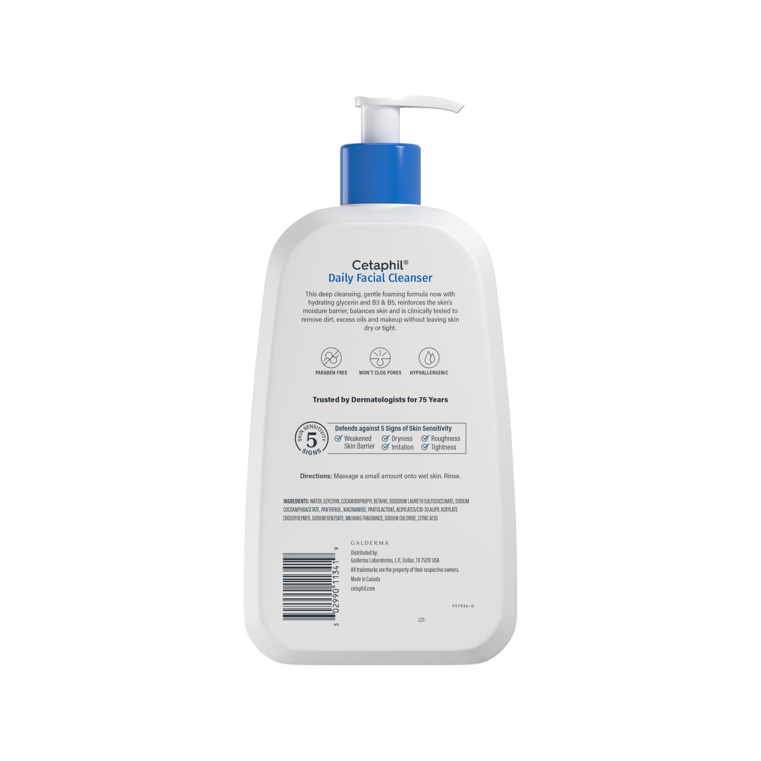 Cetaphil daily cleansing routine image for morning and evening use.