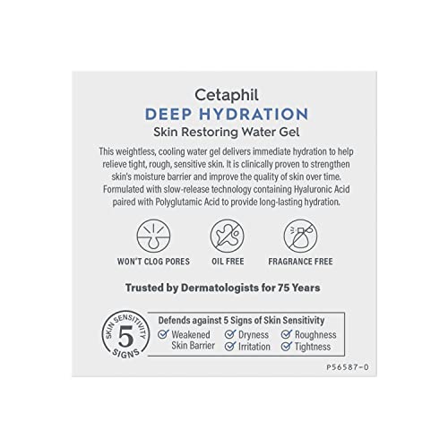 Applying Cetaphil Deep Hydration Water Gel as part of daily routine for lasting moisture.