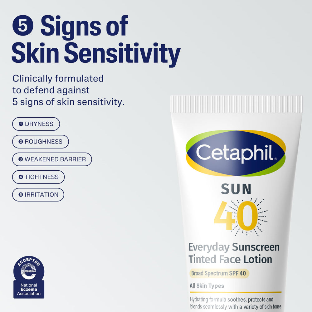 Cetaphil fragrance-free label for gentle daily use on sensitive skin.