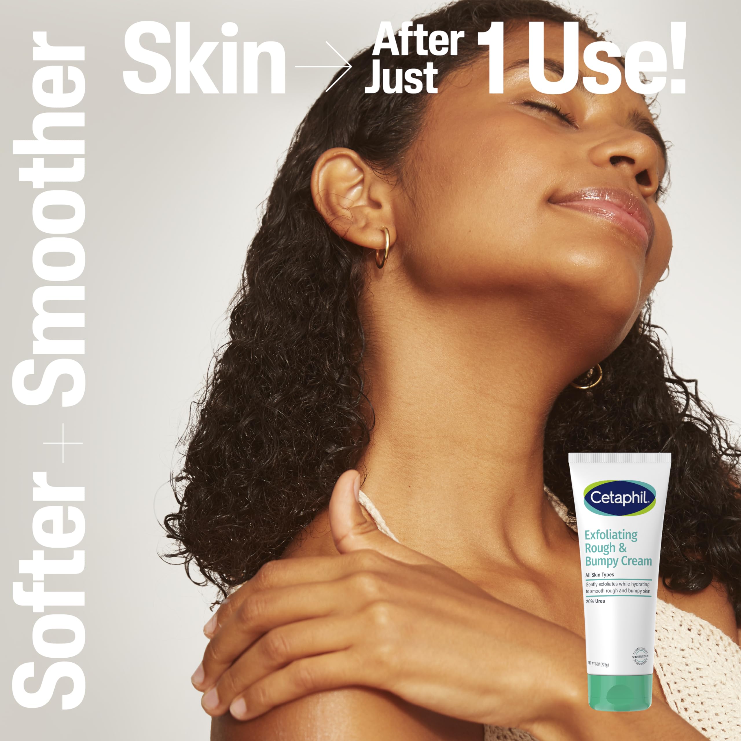 Cetaphil cream texture close-up highlighting hydration for softer, more comfortable skin.