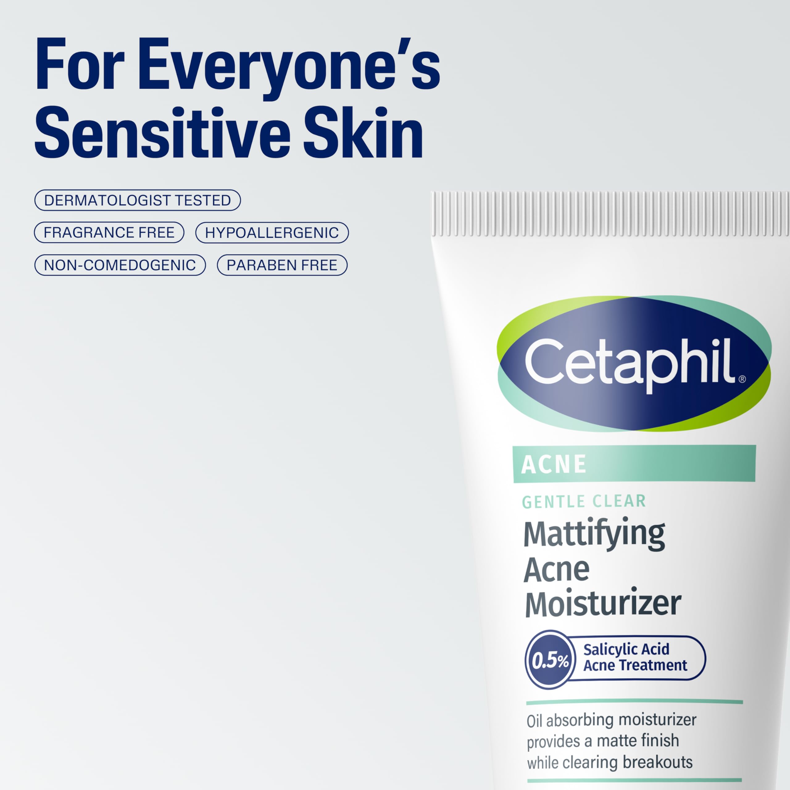 Cetaphil ingredient chart highlights salicylic acid and botanicals.
