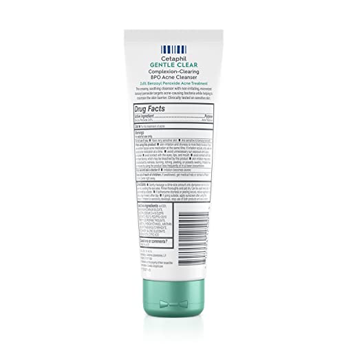 Cetaphil Gentle Clear cleanser cream texture shown for gentle cleansing