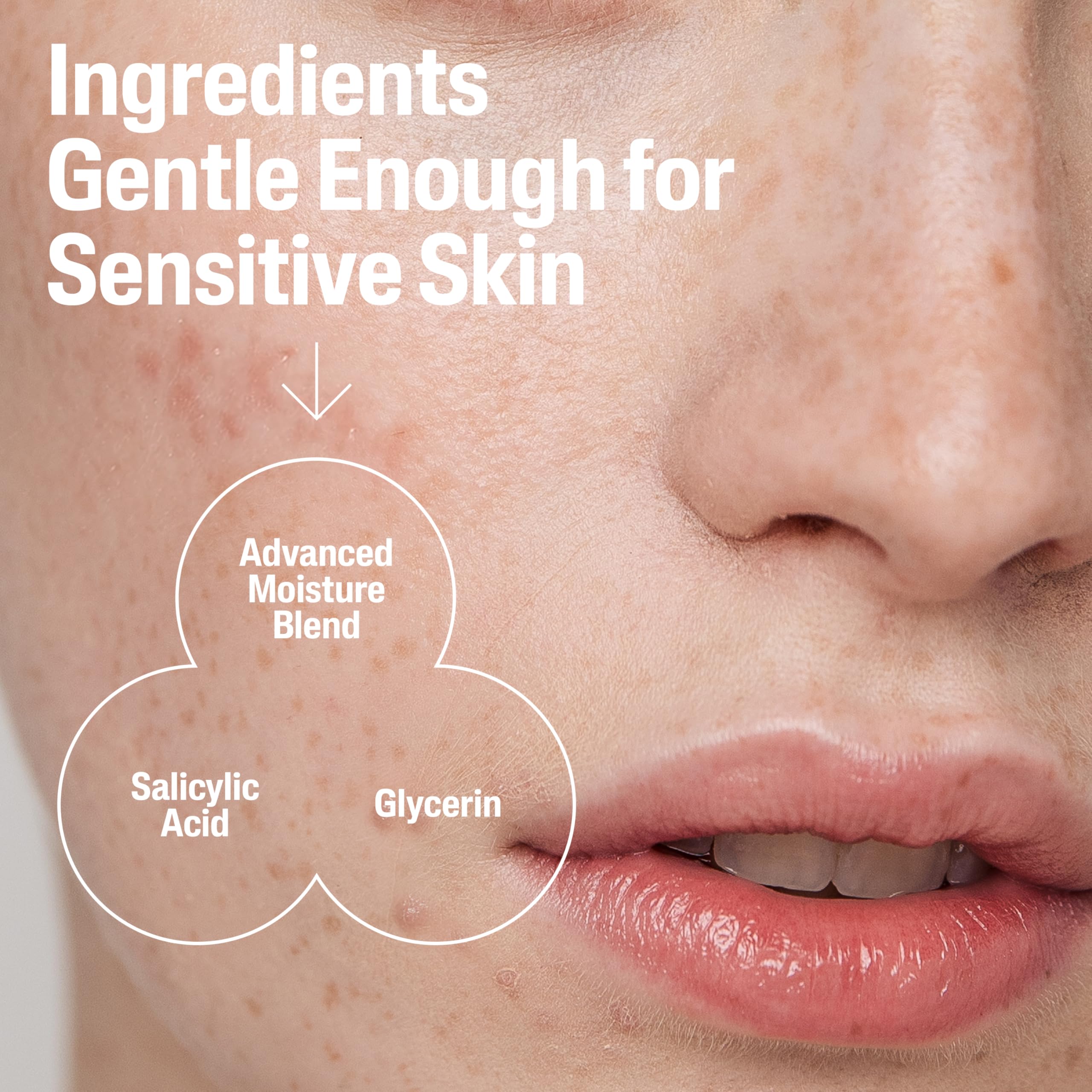Cetaphil Gentle Clear pore label emphasizing 2% salicylic acid notes.