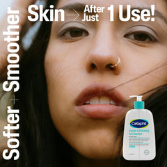 Cetaphil Gentle Exfoliating SA Cleanser features mandelic acid for smoother texture.