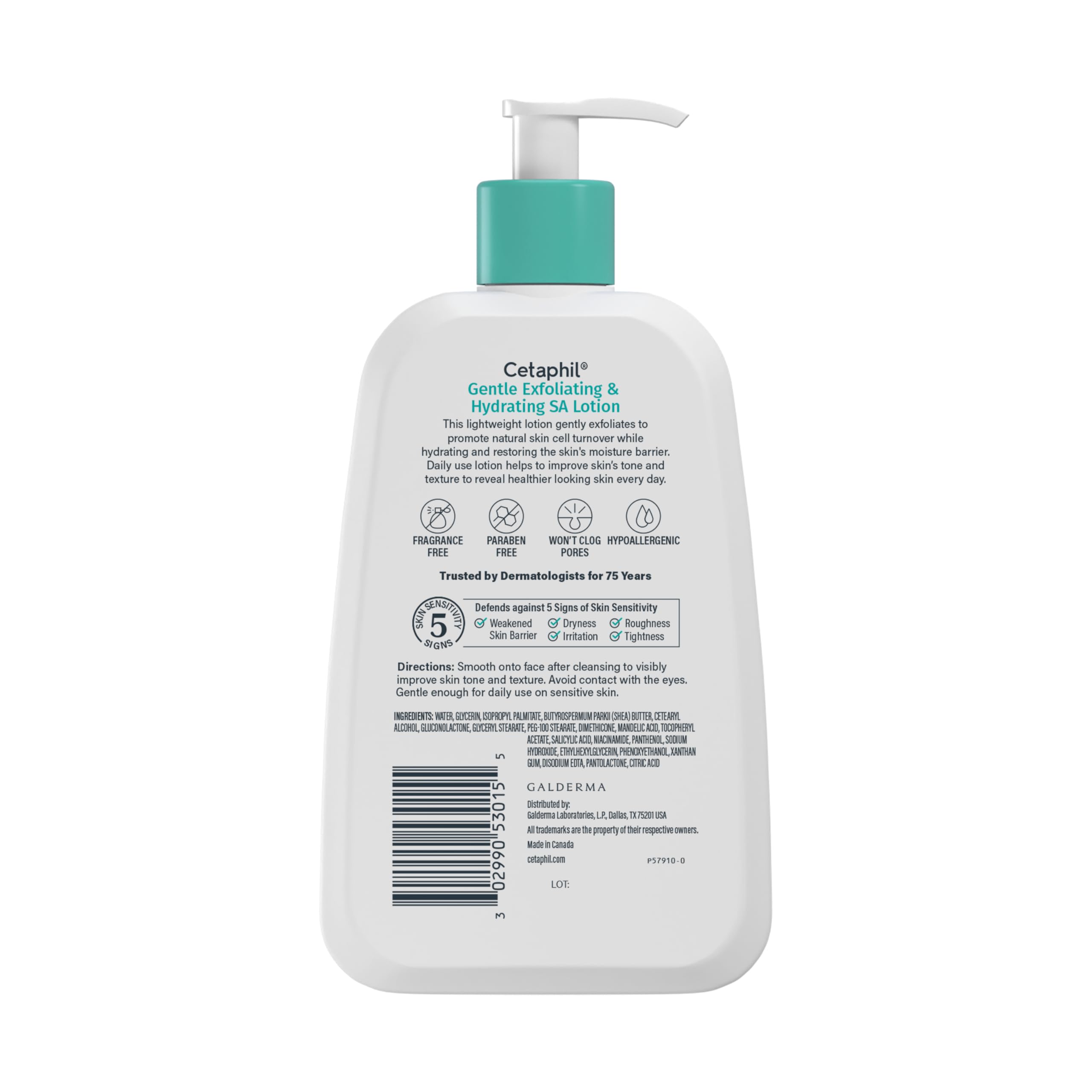 Dermatologist approved Cetaphil Gentle Exfoliating SA Lotion for sensitive skin