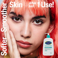 Triple acid blend of Cetaphil Gentle Exfoliating SA Lotion for gentle exfoliation