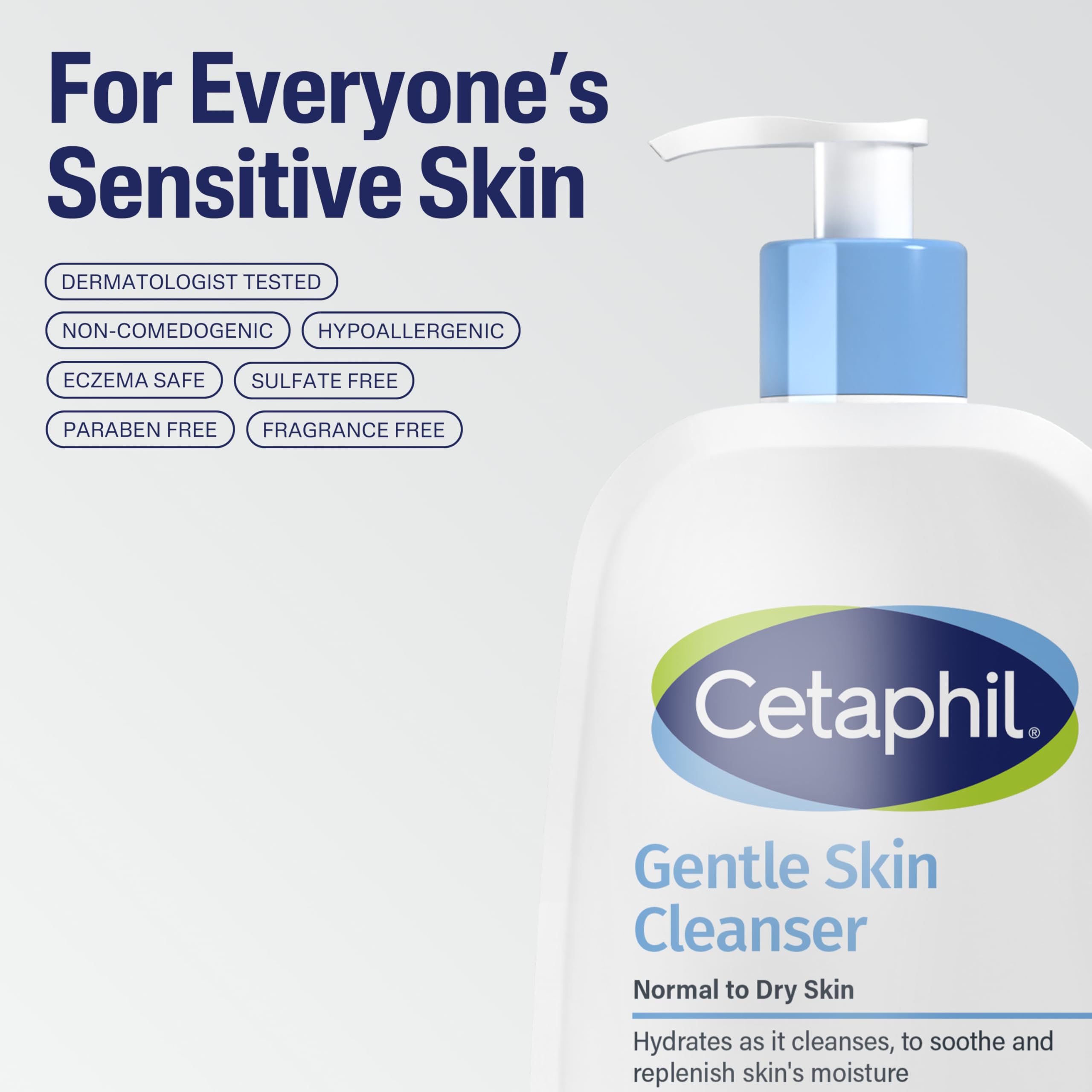 Cetaphil Gentle Skin Cleanser after-use soft skin texture close-up.