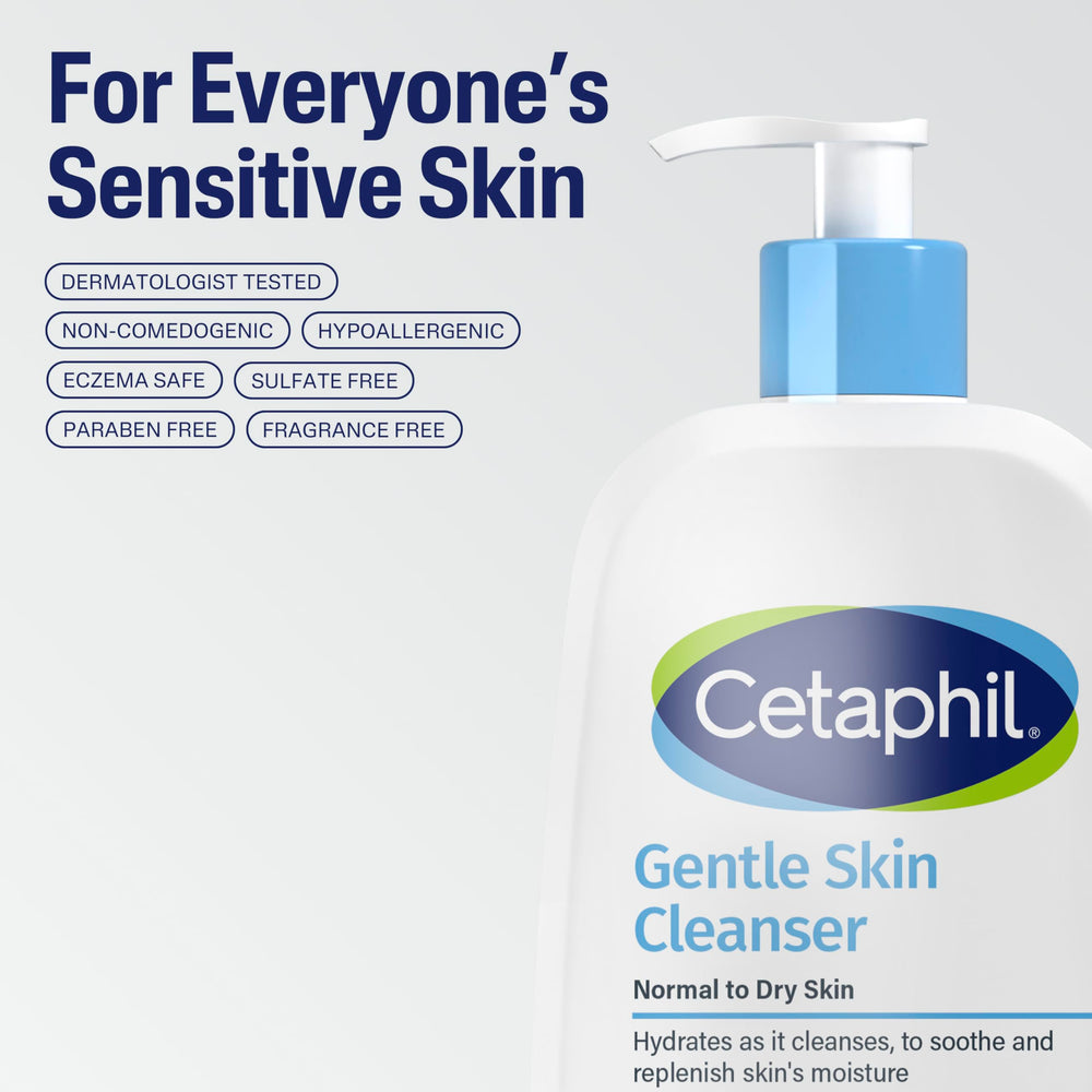 Cetaphil Gentle Skin Cleanser after-use soft skin texture close-up.