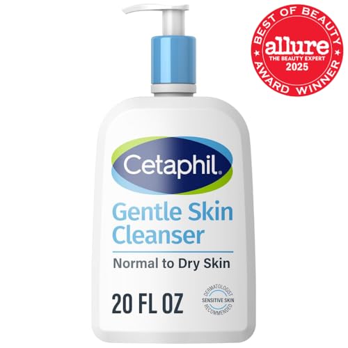 Cetaphil Gentle Skin Cleanser micellar action close-up, removes dirt softly while hydrating.