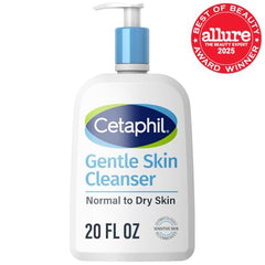 Cetaphil Gentle Skin Cleanser micellar action close-up, removes dirt softly while hydrating.