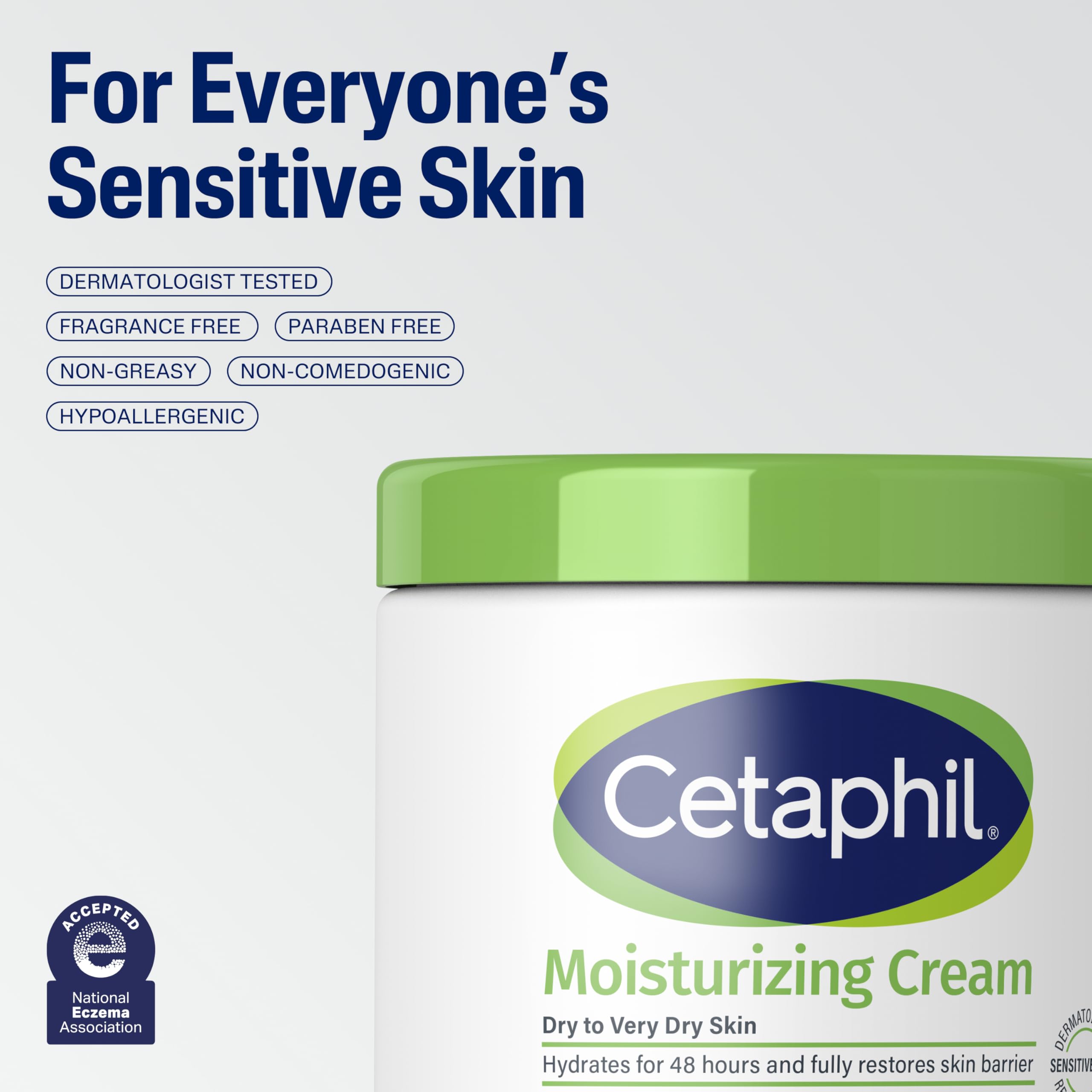 Cetaphil hands, elbows, knees application — targeted care for very dry areas.