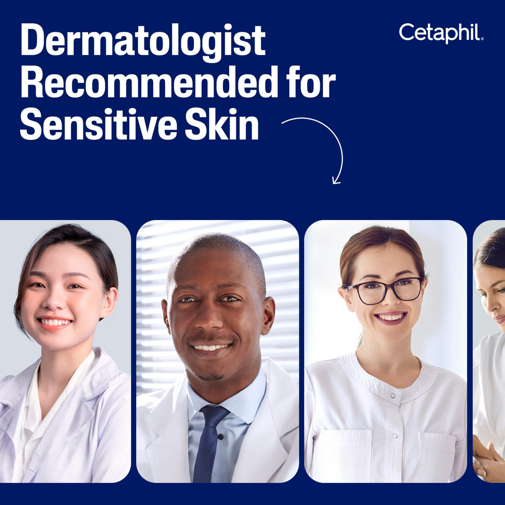 Cetaphil texture close-up shows quick absorption with no greasy residue.