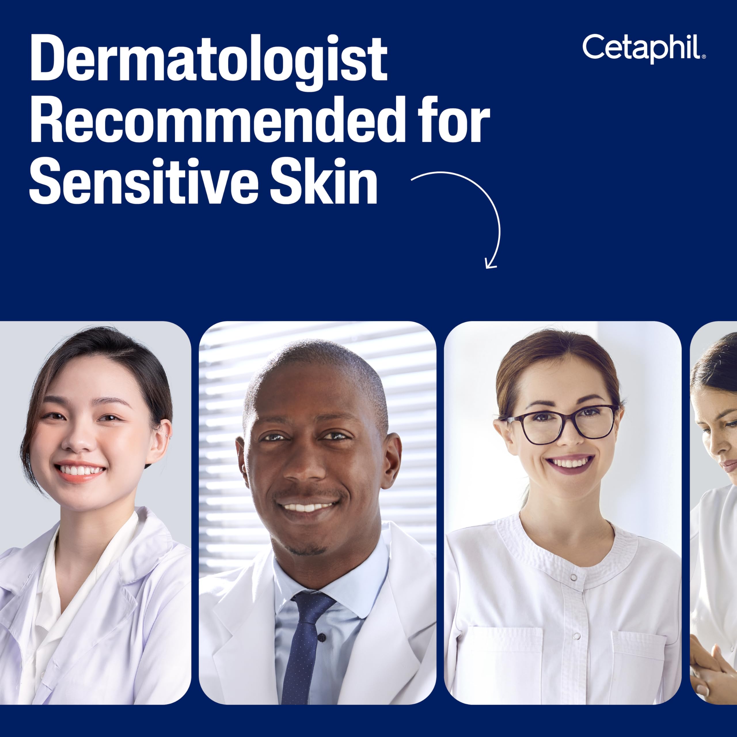 Fragrance-free and paraben-free Cetaphil formula for sensitive skin users.