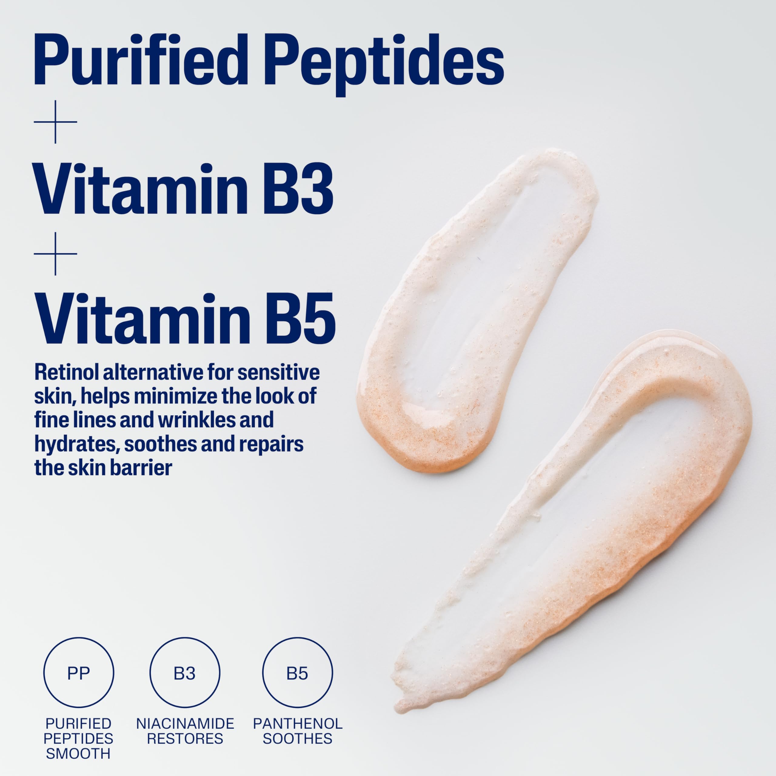 Purified peptides in Cetaphil Healthy Renew Serum for gentle anti aging benefits