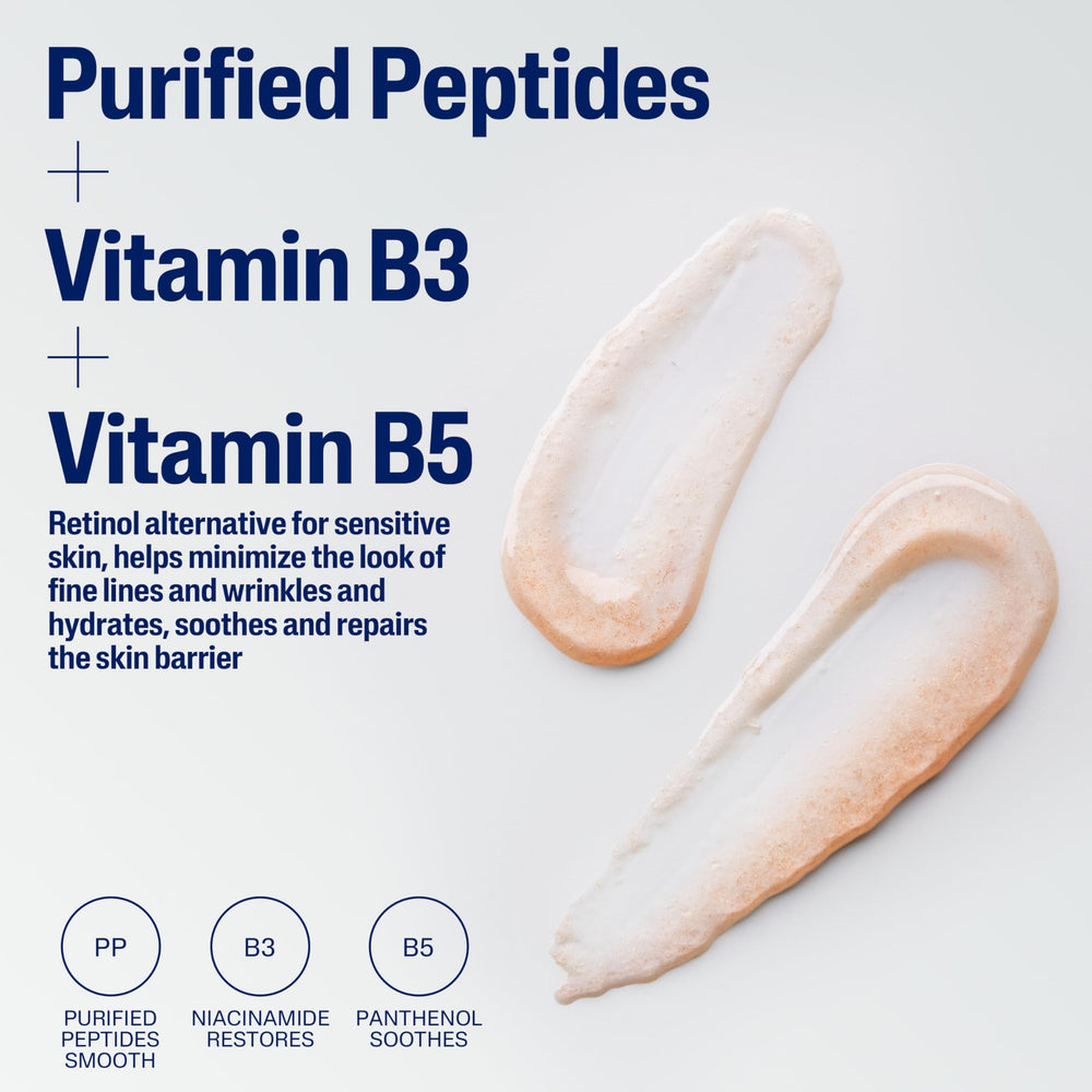 Purified peptides in Cetaphil Healthy Renew Serum for gentle anti aging benefits