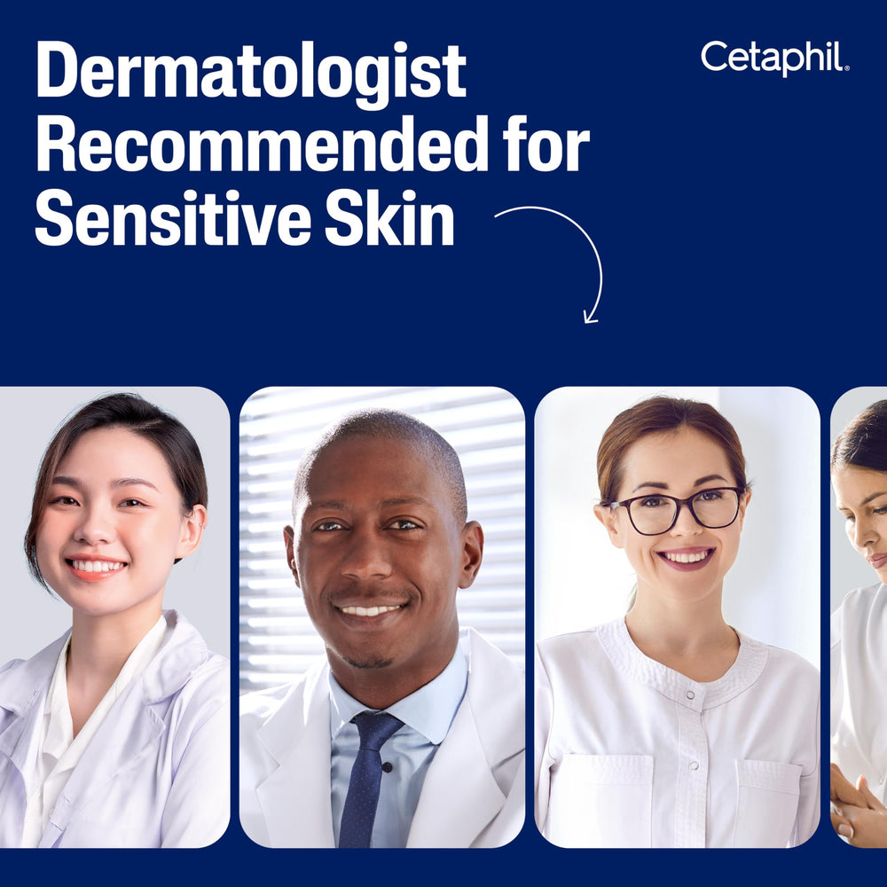 Serum applied on clean skin demonstrating quick absorption by Cetaphil