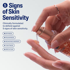 Texture swatch of Cetaphil Healthy Renew Serum showing fast absorbing finish