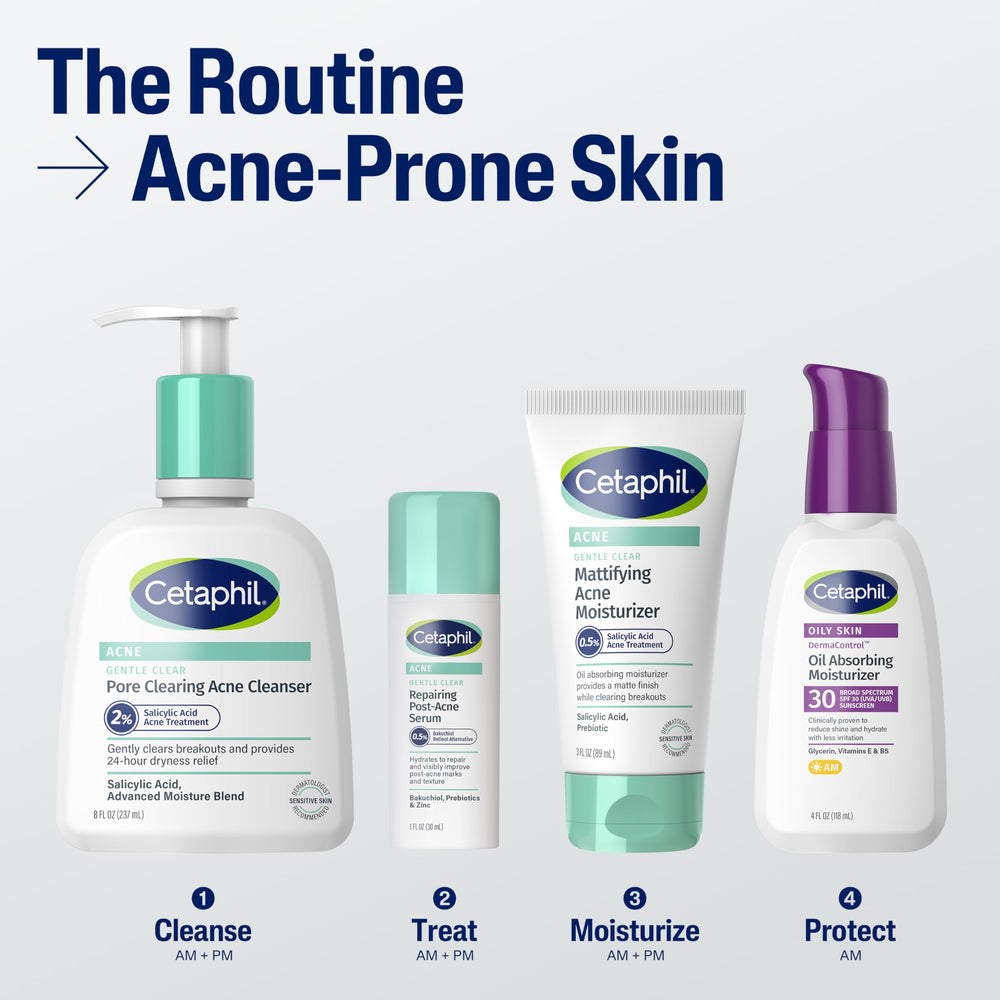 Oil-free, non-comedogenic Cetaphil solution helps pores breathe