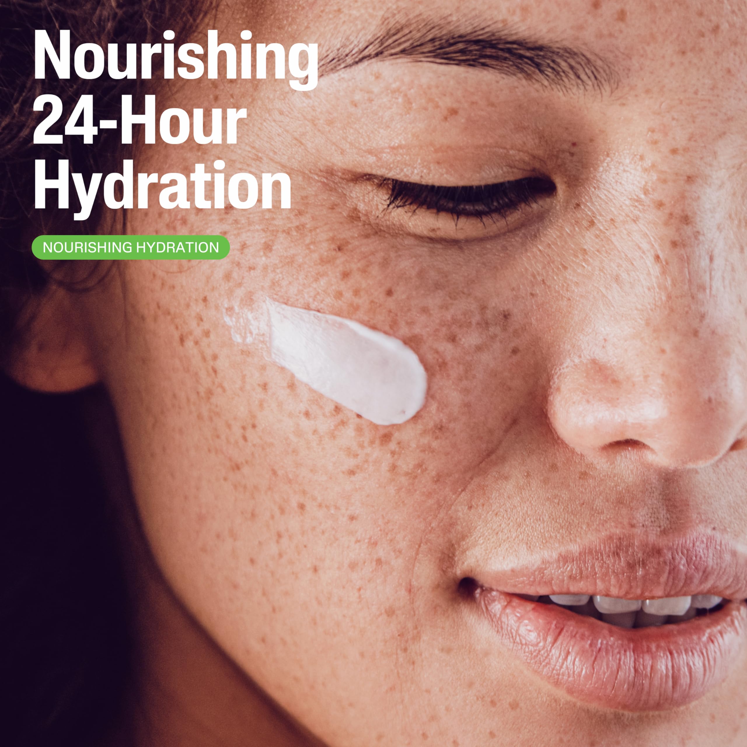 Cetaphil Rich Hydrating Night Cream texture-application captures quick absorption.