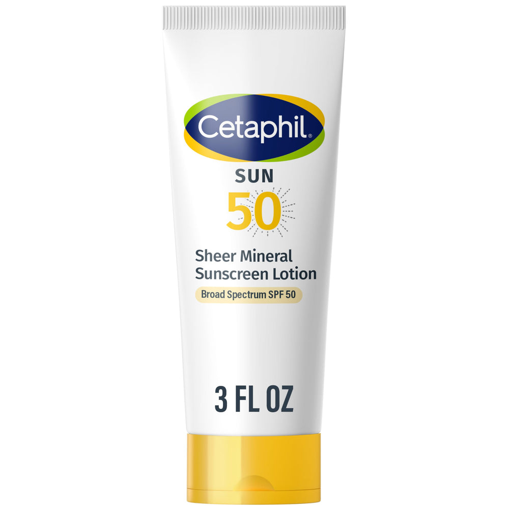 Cetaphil Sheer Mineral Sunscreen SPF 50 on face and body for daily protection