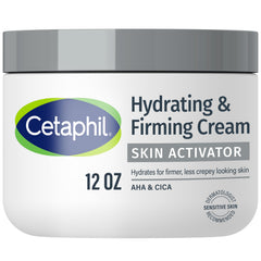 Cetaphil Skin Activator Cream front packaging highlights hydration and firming.