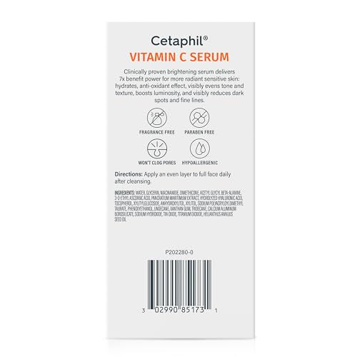 Cetaphil Vitamin C Serum bottle front for on-the-go brightening
