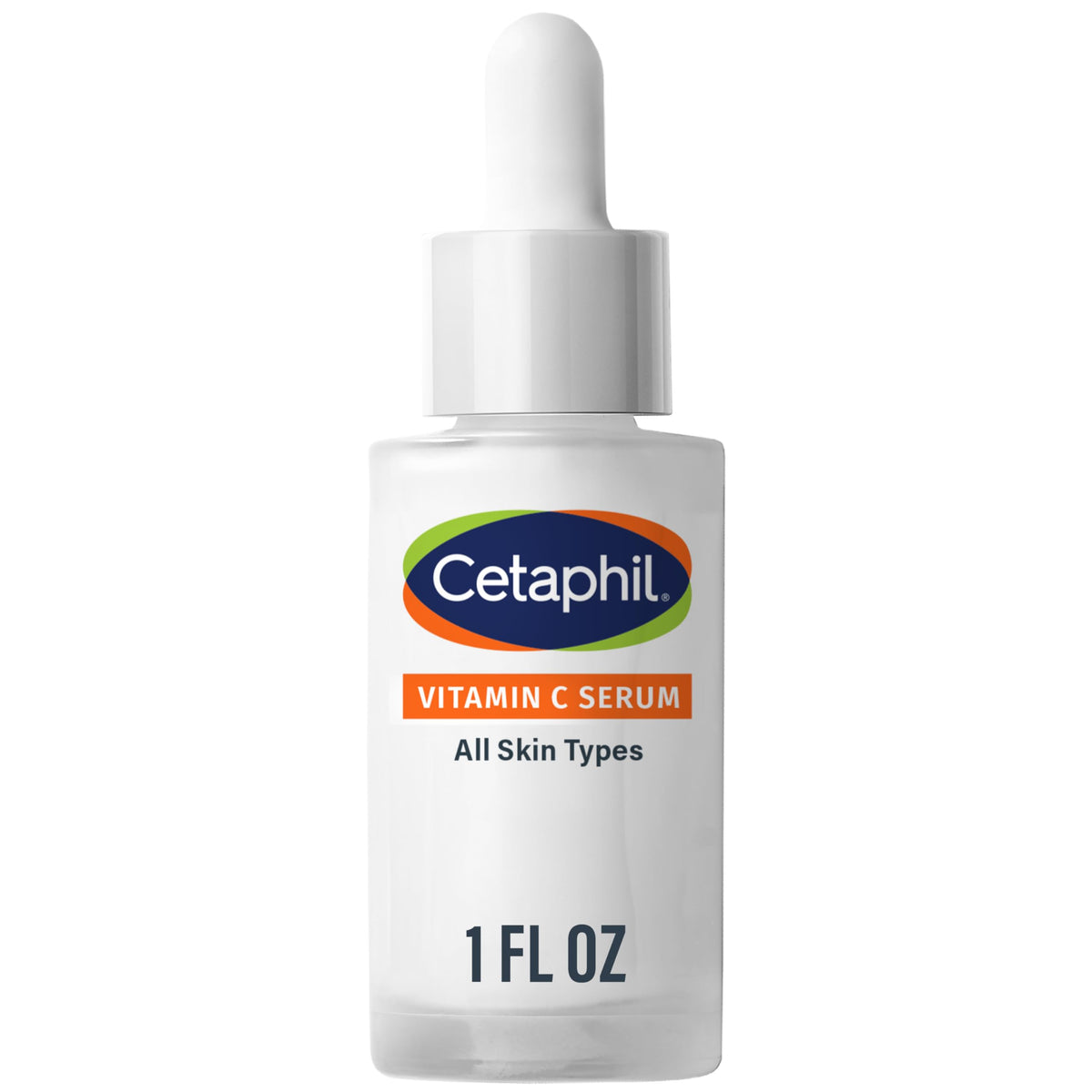 Cetaphil Vitamin C Serum bottle pour showing hydrating texture for daily use