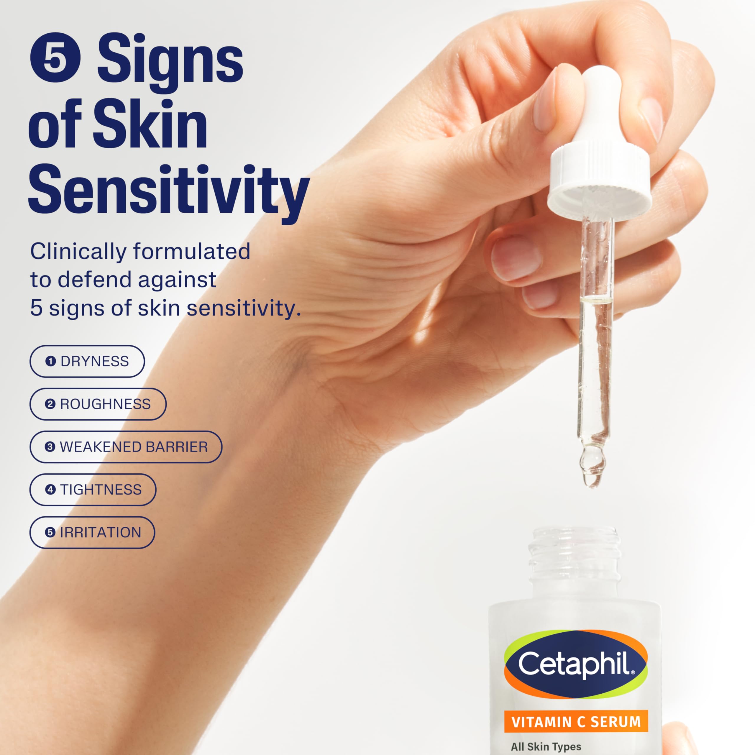 Cetaphil Vitamin C Serum on-skin daytime routine for more even tone