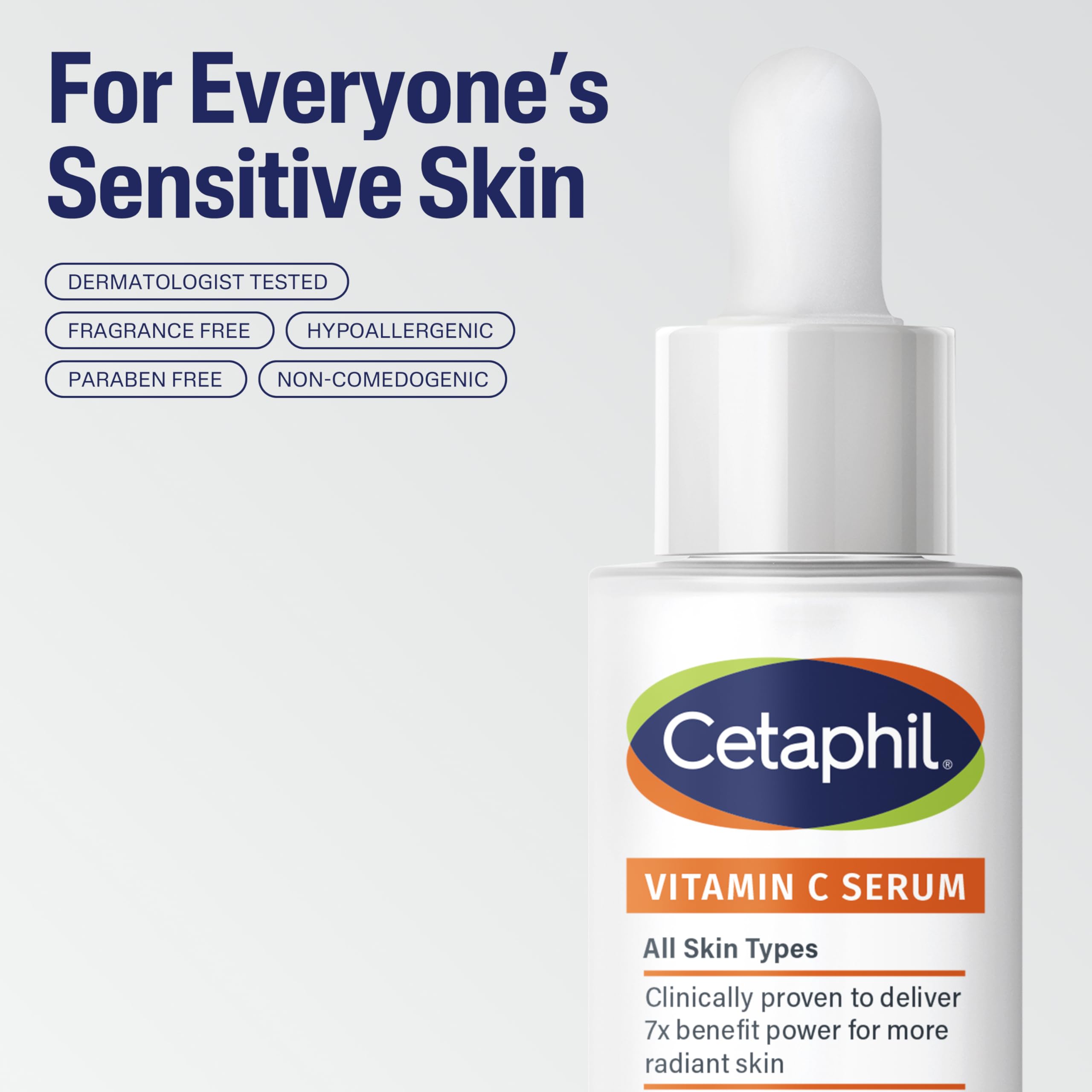 Cetaphil Vitamin C Serum texture swatch reveals lightweight finish