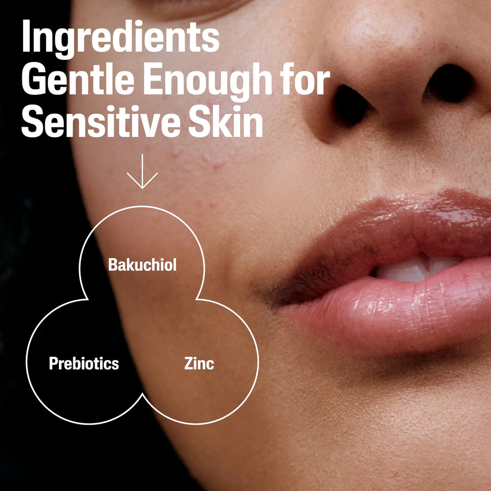 Zinc and Prebiotics formula highlights barrier support and oil control